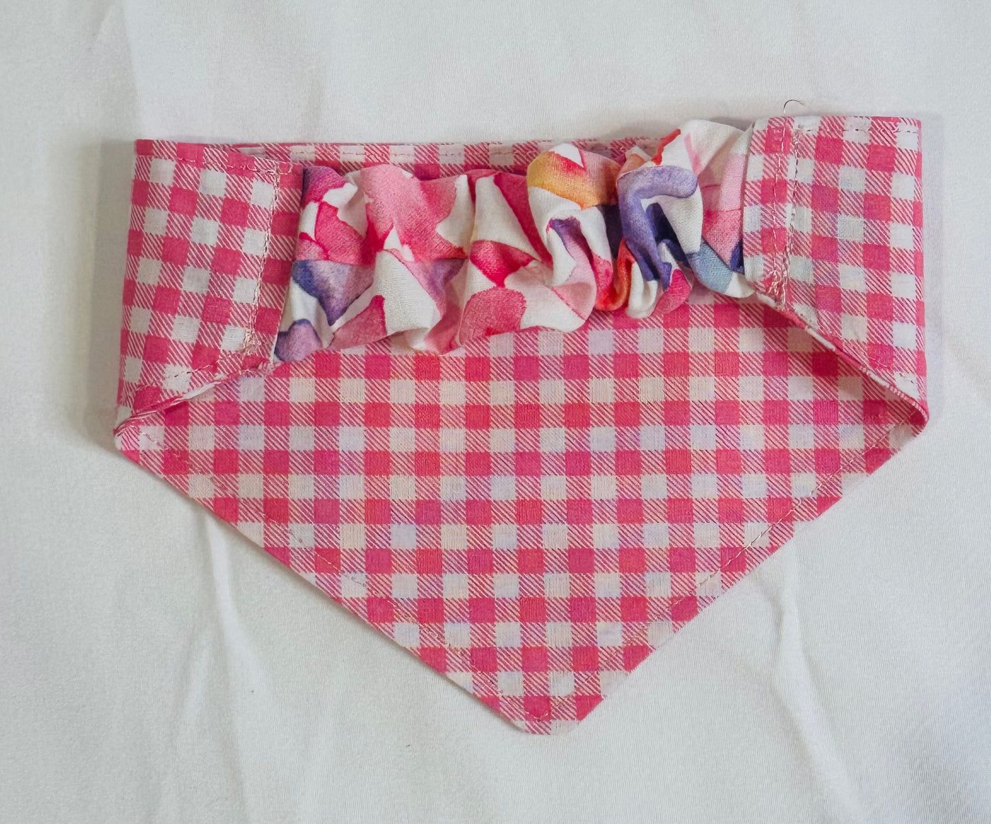 Dog Pink Heart Bandanas