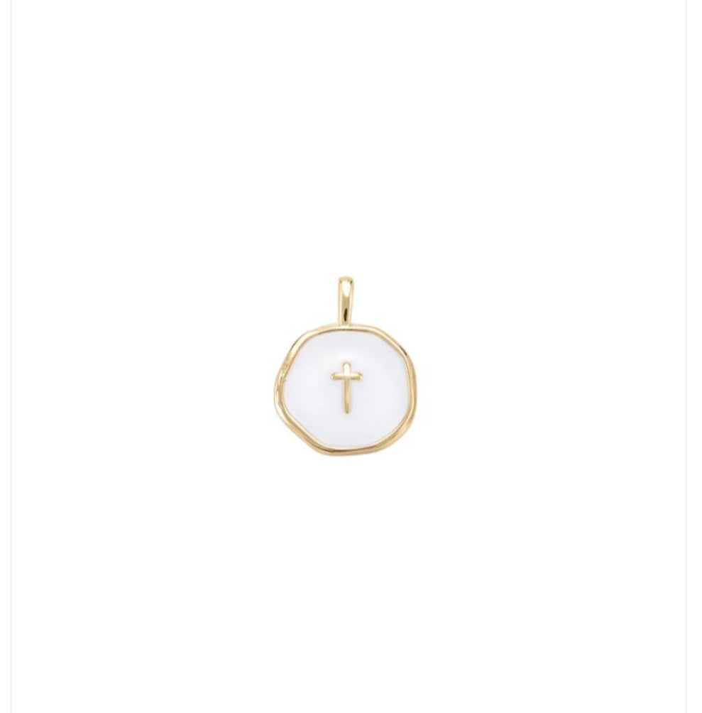 Gold White Round Disc