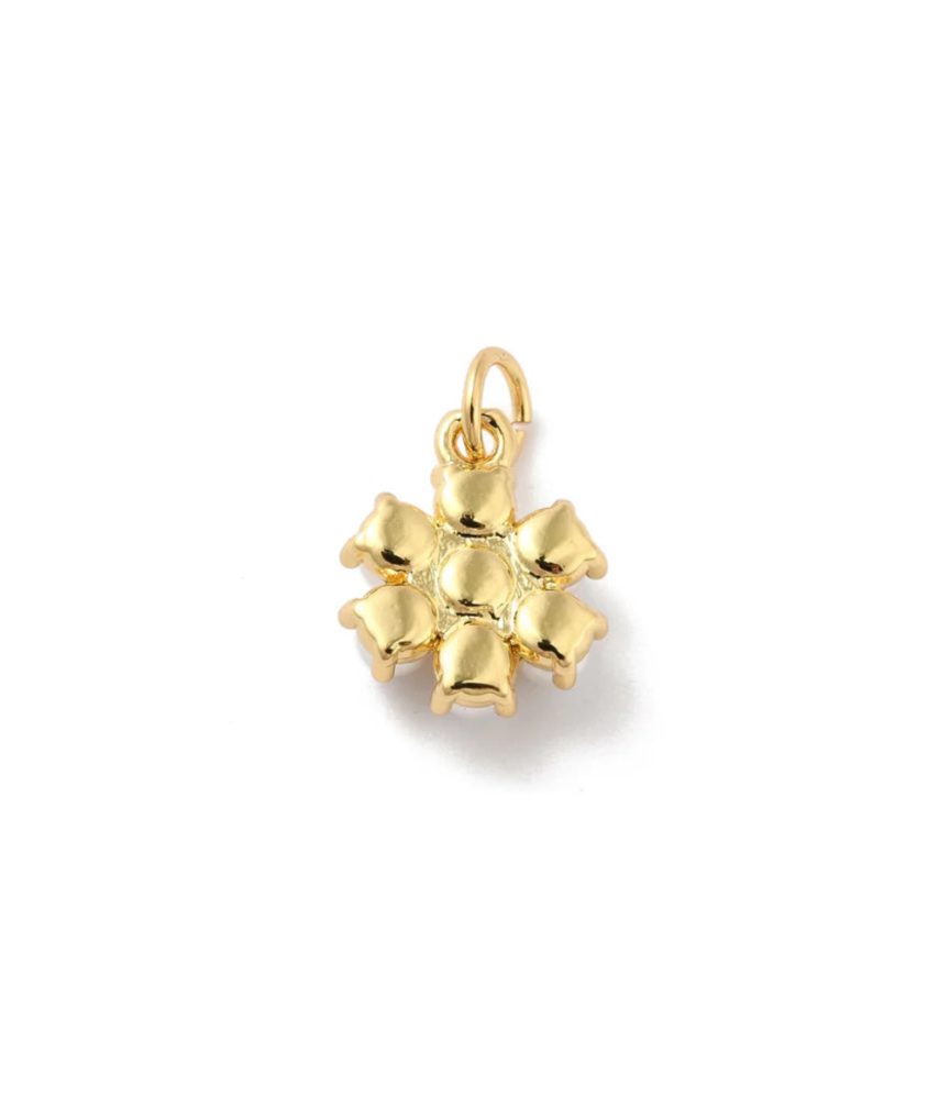 Gold Pearl Flower Charm