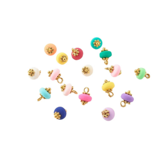 Gold Clay Polymer Charm Beads