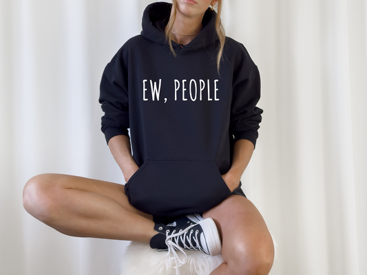 EW, PEOPLE HOODIE BLACK